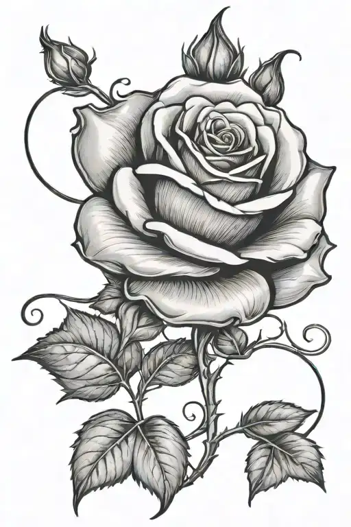 Rose With Heart In Reflection