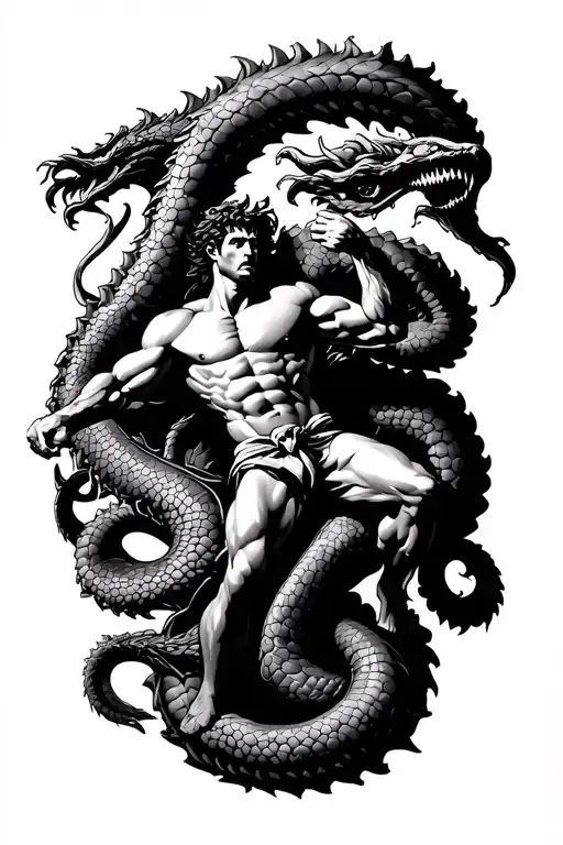 Hercules Fighting The Hydra