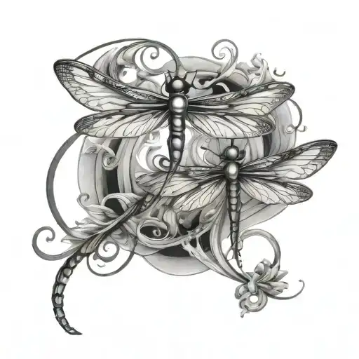 Dragonfly With Infinity Symbol Incorporated