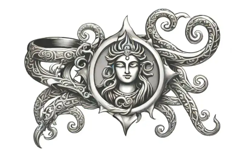Shiva Tribal Ring Surrounded My Music Notes