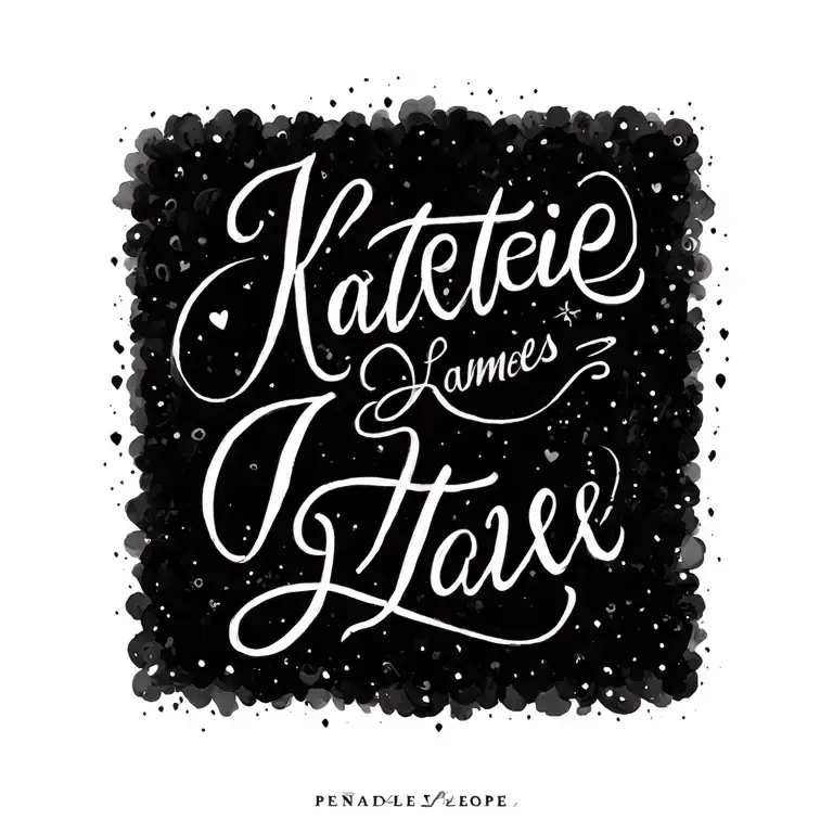 Katie Penelope James Joshie Alex In Cursive