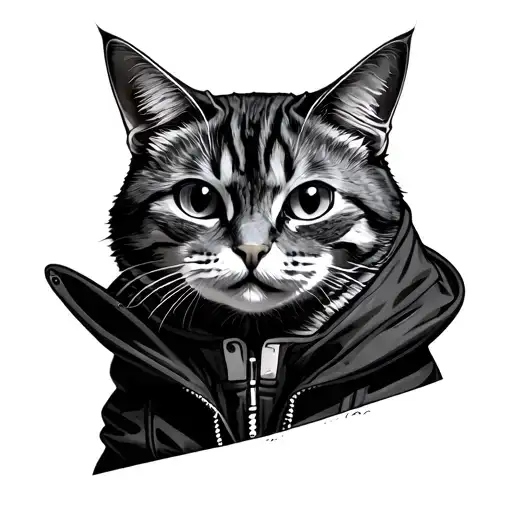 Cat Wearing Carrot Jacket Minimalist