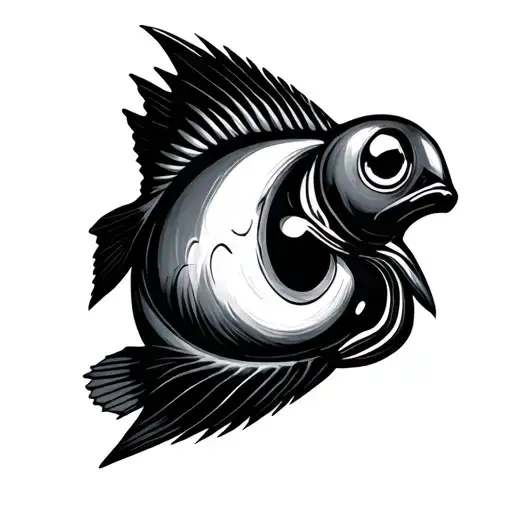 Fish-eye Lettering Noir And Blurry