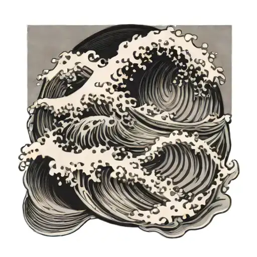 Waves Crashing On Each Other In A Circle