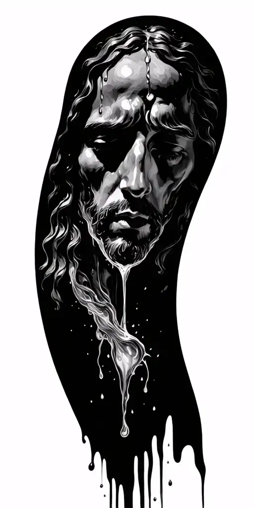 Old Life Transforming Into The New Life Include The Blood Of Jesus Pouring Over The New Life