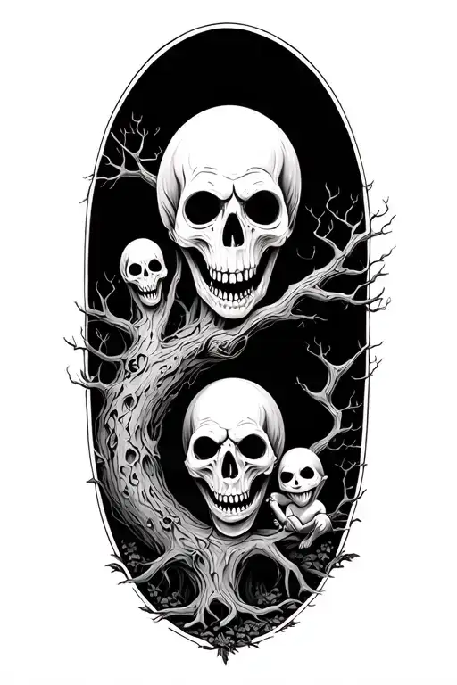 Family Meaningful Scary Tree