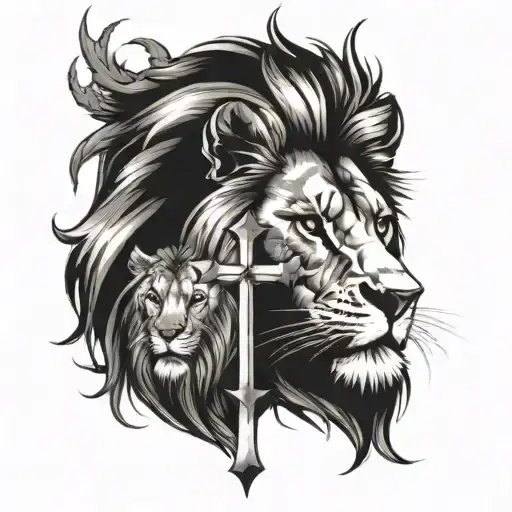 Crosses With A Lion