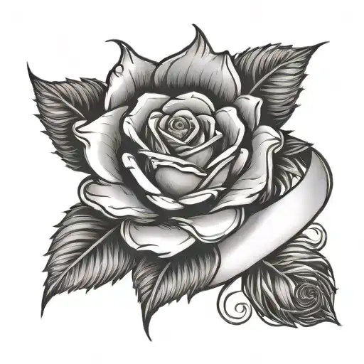 Rose With Name Intertwined