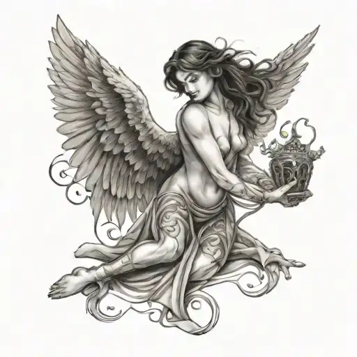 Fallen Angel With Gates