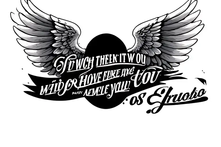 Wings Wirth Motivational Quote On The Uripper Back