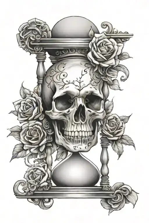 Skull Hourglass