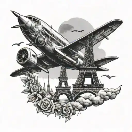 Plane Penguin Eiffel Tower 151 Eyes Side Shadows And