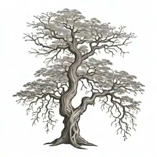 Tree Growing Out Of Back