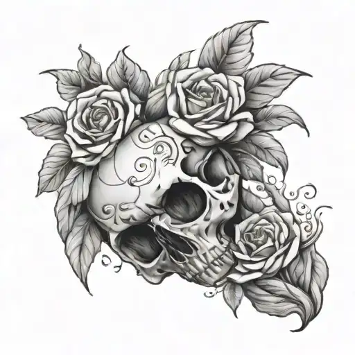 Skull Flowers Wrapped Sleeve