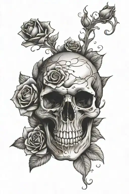 Skull And Roses