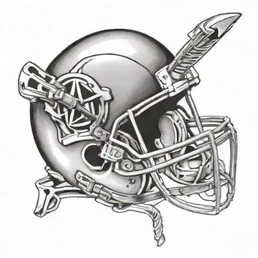 Whistle Laying On Football Helmet