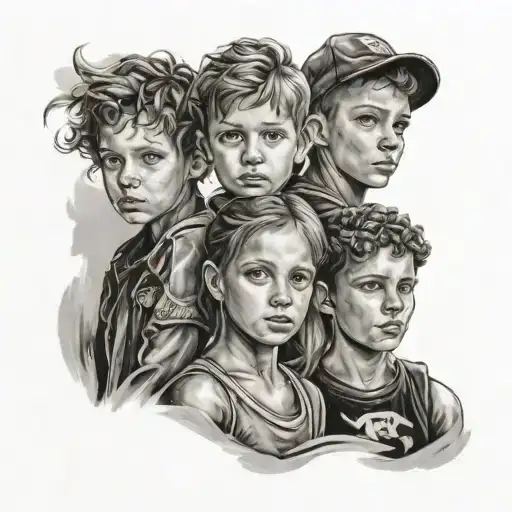 Portrait Of 4 Kids