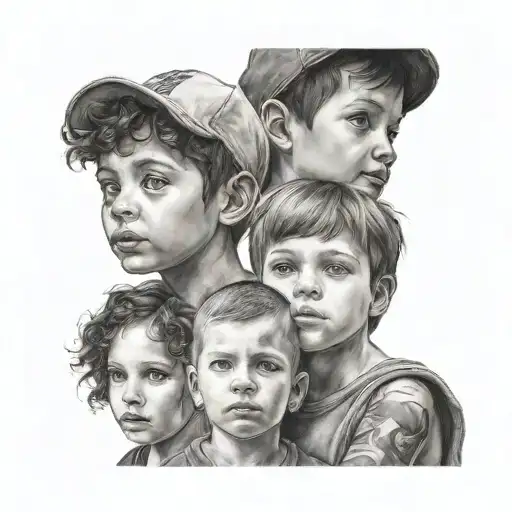 Portrait Of 4 Kids