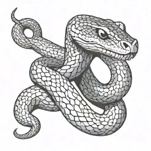 Ouroboro Snake Biting Itself