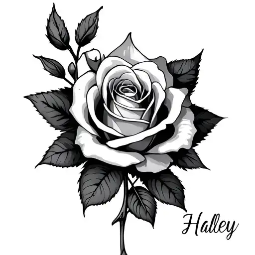 Name Haley With A Rose