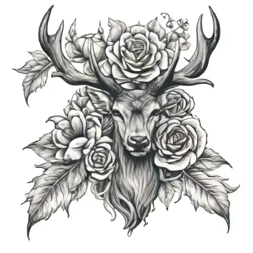 Deer Antler And Honeysucke