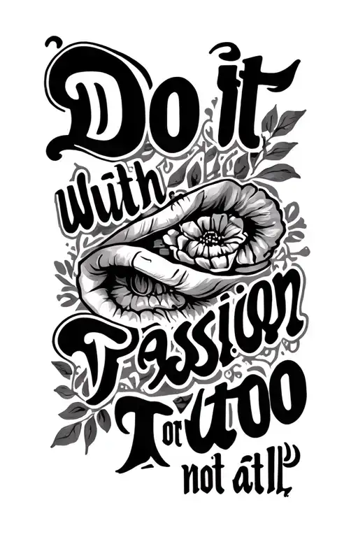 Do It With Passion Or Not At All Mexican Tattoo Font