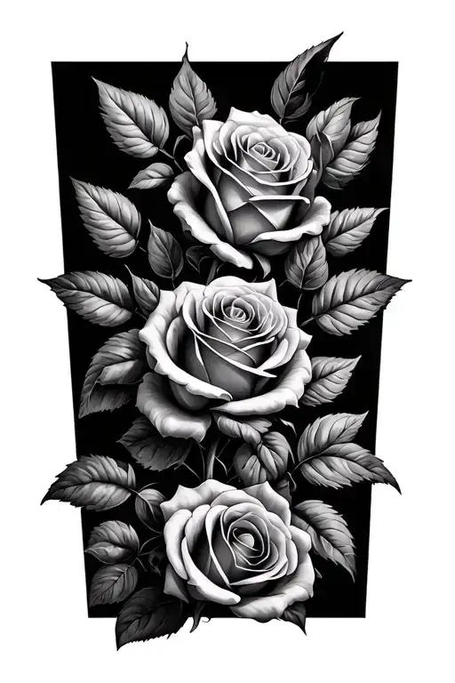 Multiple Roses Growing