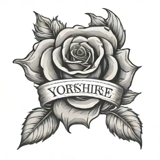 Yorkshire Rose Intertwined Name Written