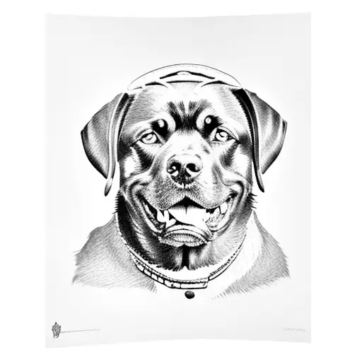 Rottweiler Chewing Hat