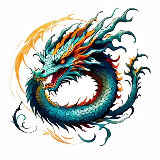 Colorful Dragon Sleeve