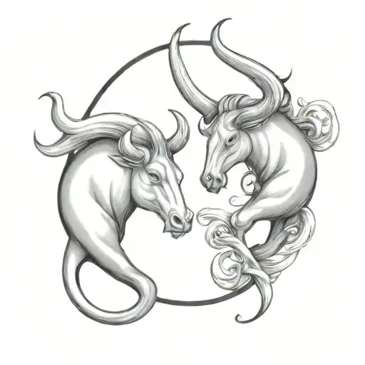 Aquarius And Taurus Combined Together