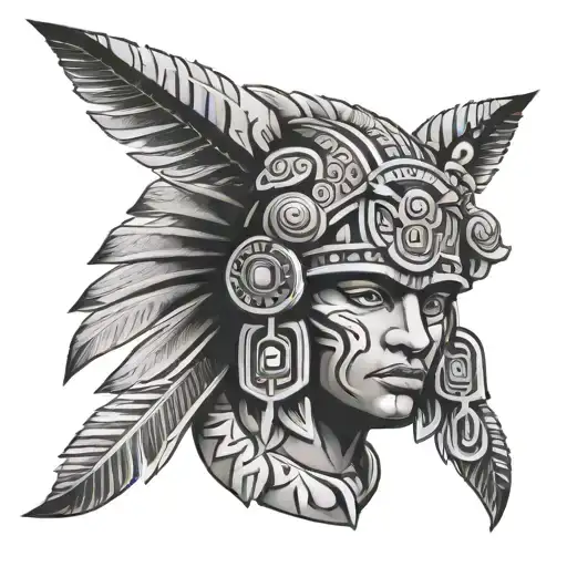 Aztec Warrior Face