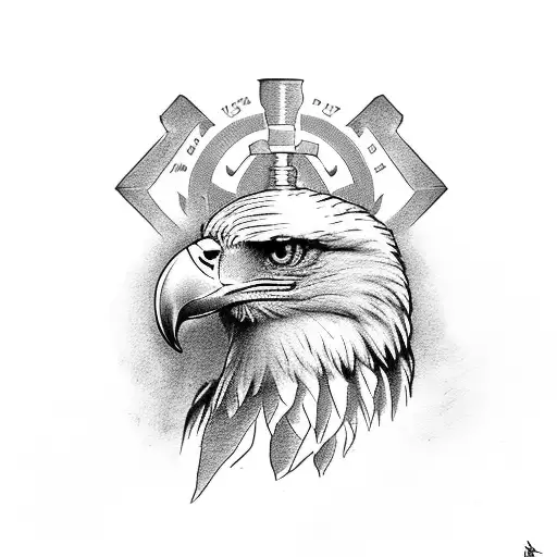 A Majestic Eagle Perched On Top Of A Barbell