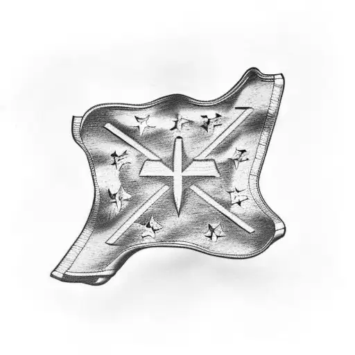 Texas Flag And Firefighter Cross