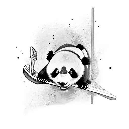 Panda Falling Off A Skateboard