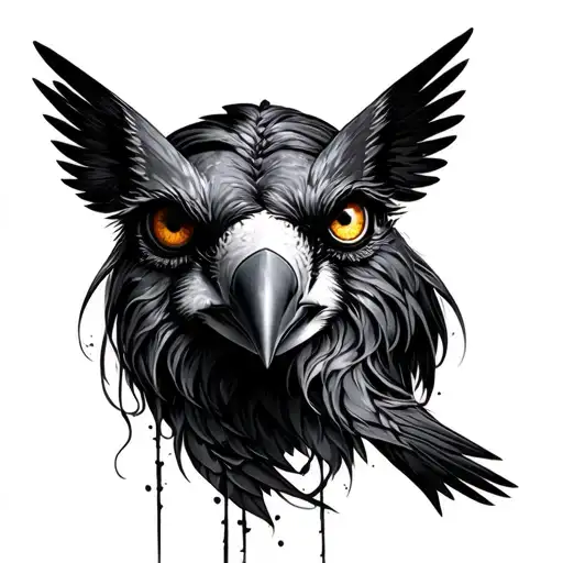 S Gir With Crow In Her Eyes