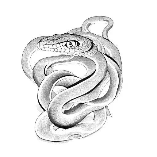 Snake That Its Tail Is A Jiu Jitsu Black Belt