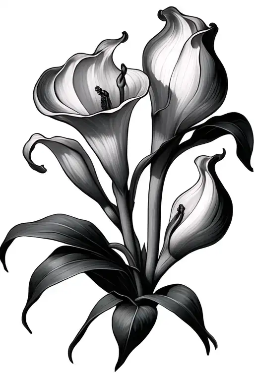Masculine Forearm Sleeve Calla Lily