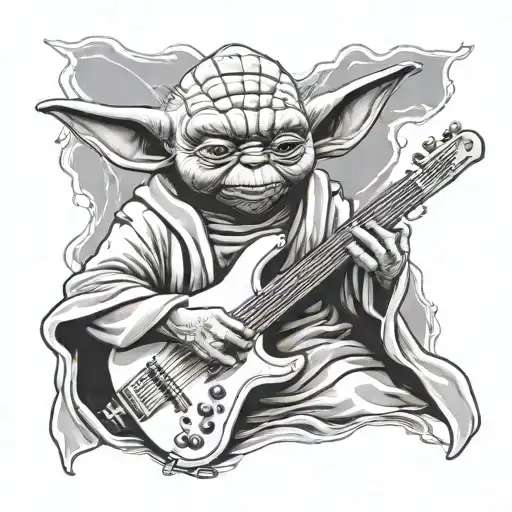 Yoda Playing Bass Guitar