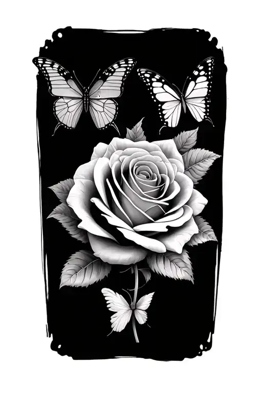 Roses And Butterflies
