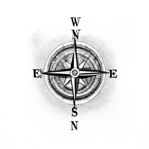 Compass With An Eye Near The Wrist And A Fallen Angle