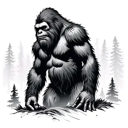 Forest With Sasquatch