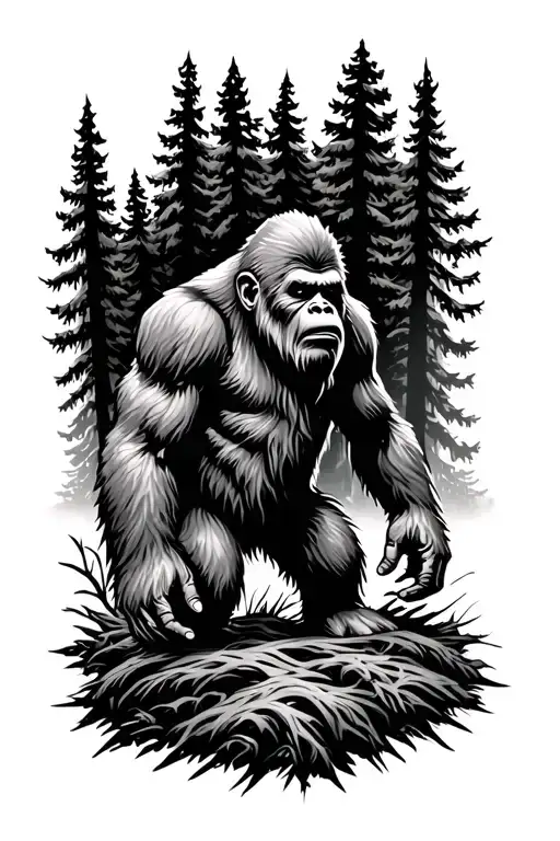 Forest With Sasquatch