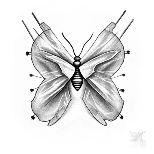 Moth With A Body Shaped Like A Key