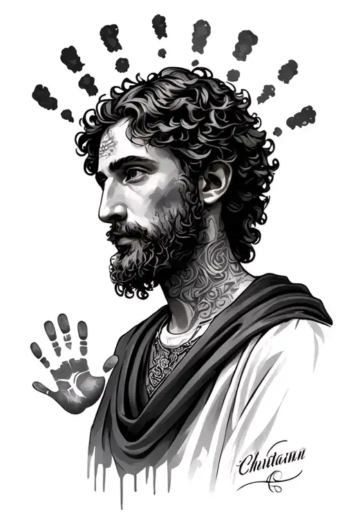 Christian With Handprint