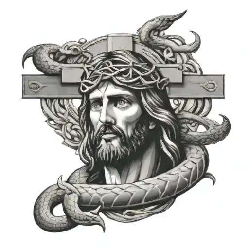 Jesus Cross And Snake