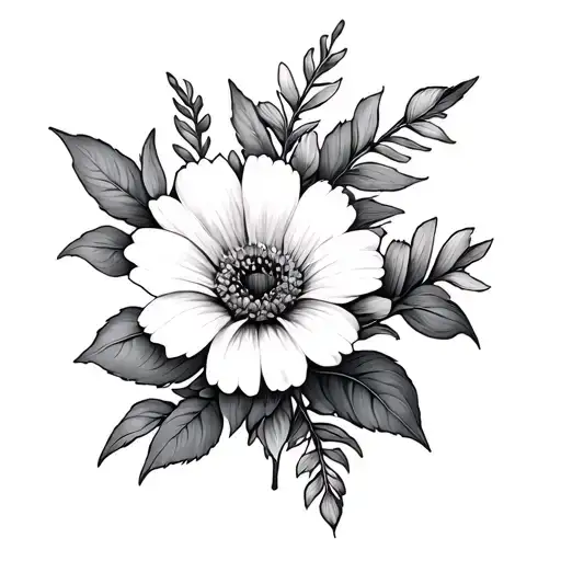 April And June Birth Flower Tattoo