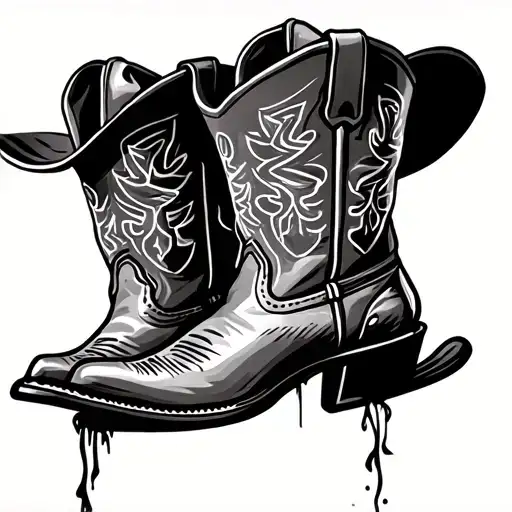 Cowboy Boot Cowboy Hat Hanging