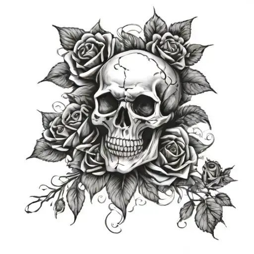 Skull And Roses