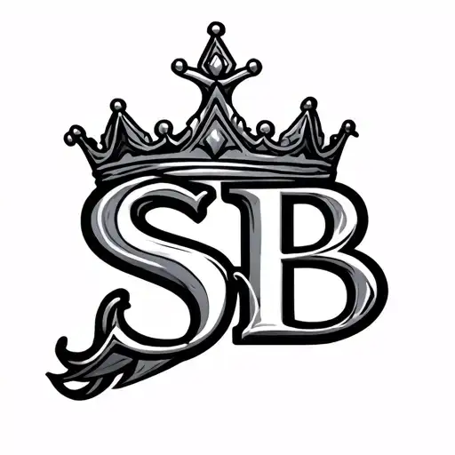 Initials Sb With Crown